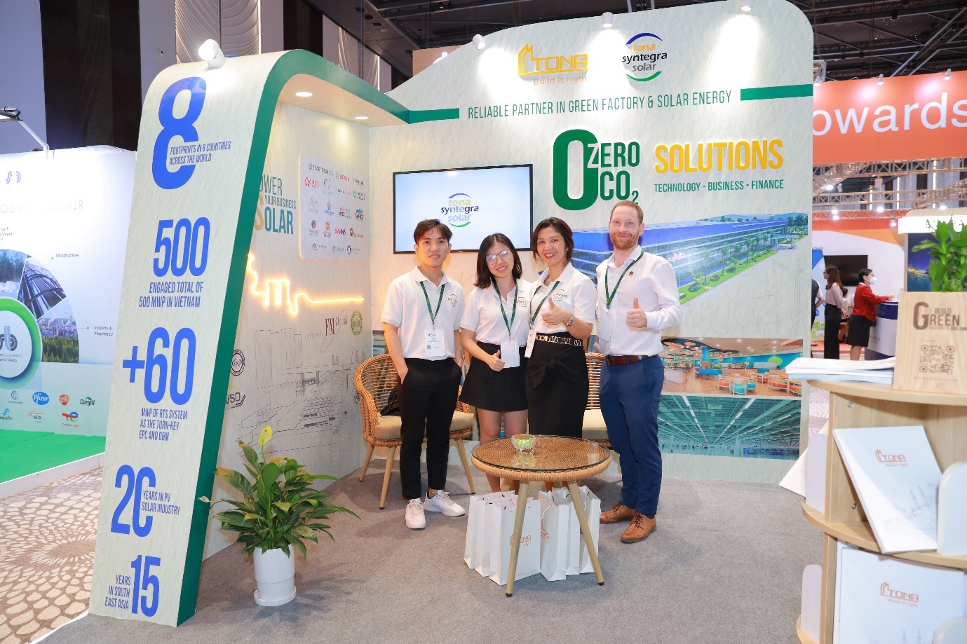 Tona Syntegra Solar's booth in the Green Economy Forum & Exhibition 2022